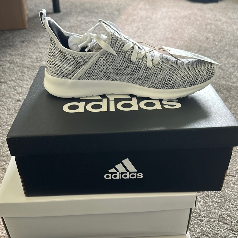 White Adidas Cloudfoam Sneakers